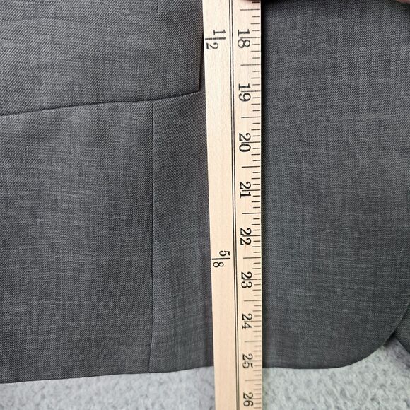 Nine West Gray Blazer Jacket 14 Double Vent Classic Career Wear Tailored Lined - Picture 9 of 16